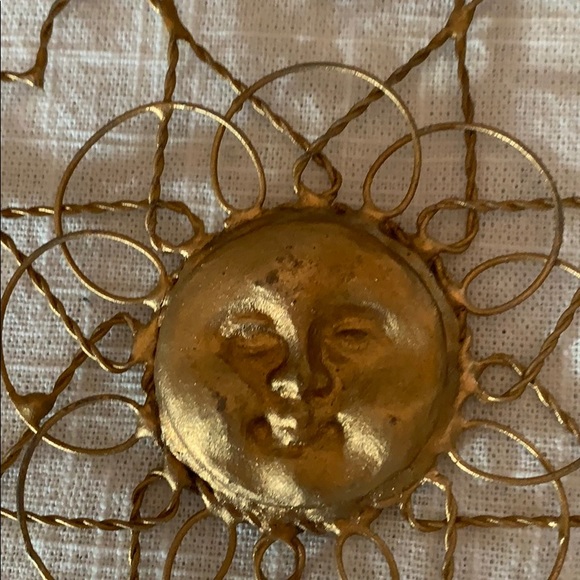 Holiday Gold Sun Metal Ornament - Picture 2 of 7